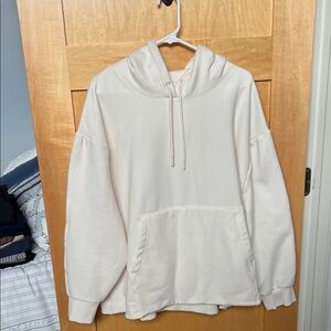 Athleta Cream Hoodie with Drawstring